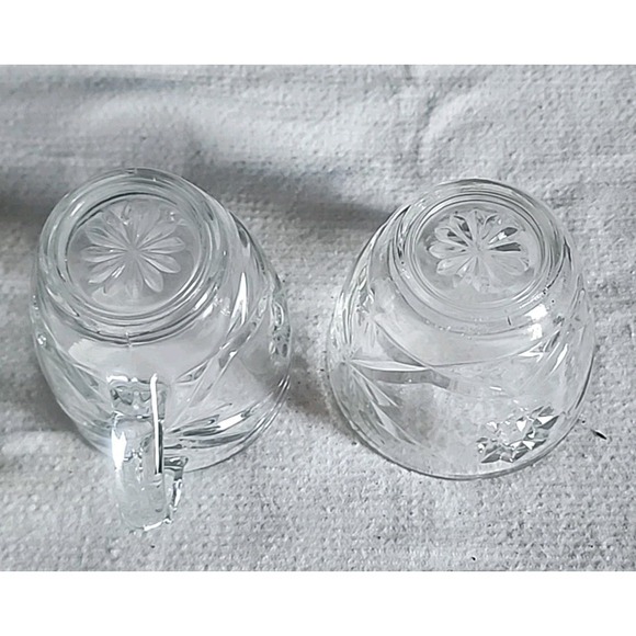 Vintage Anchor Hocking Star of David Clear Glass Creamer and Sugar Set - Picture 10 of 12